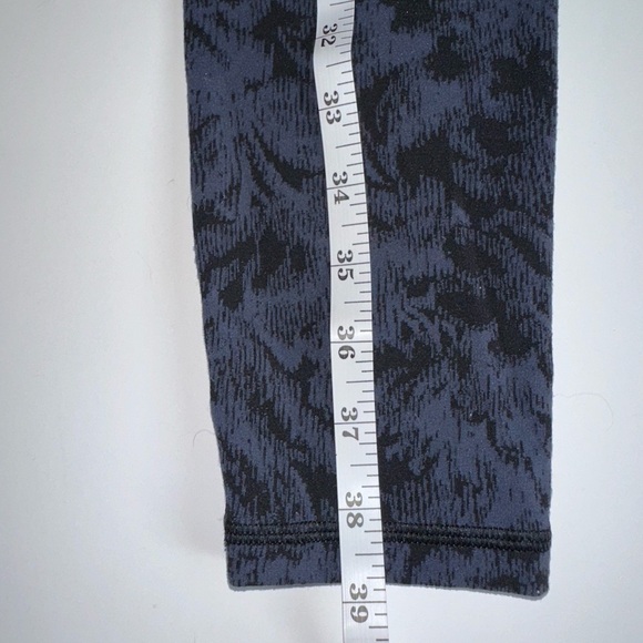 Athleta Textured Elation Tights Medium Tall Black Blue High Rise 28.5” Inseam - Picture 6 of 7